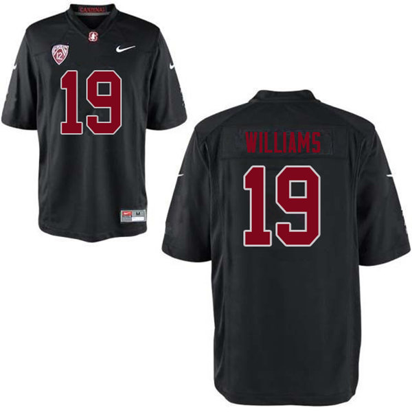 Men #19 Noah Williams Stanford Cardinal College Football Jerseys Sale-Black